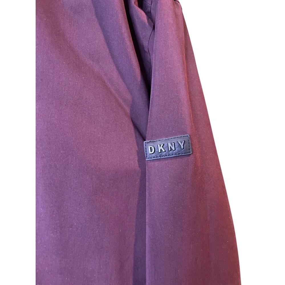 DKNY Mens Deep Plum Water Resistant Ultra Loft Bomber Jacket M28410303 Large NEW